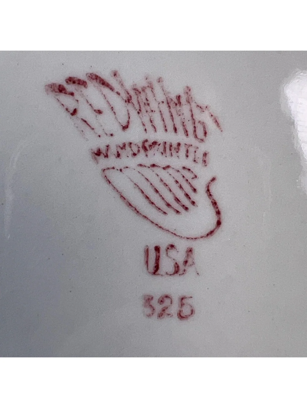 Vintage Red Wing Smart Set Dinnerware 11” Hand Painted USA Plates Set of 2